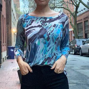 Vintage Emilio Pucci Animal Print Top - Sz 6 fit